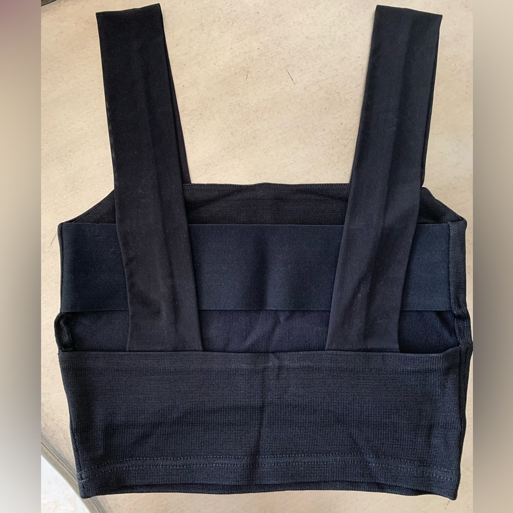 bebe black crop top
